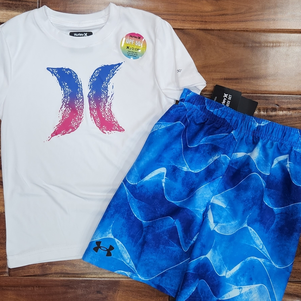 🆕️ Hurley Swim Shirt & Under Armour Swim Trunks